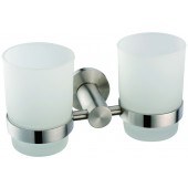 Double glass holder   s/s bluwave