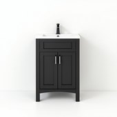 Black Oak Bathroom Cabinet CA322-80-BO
